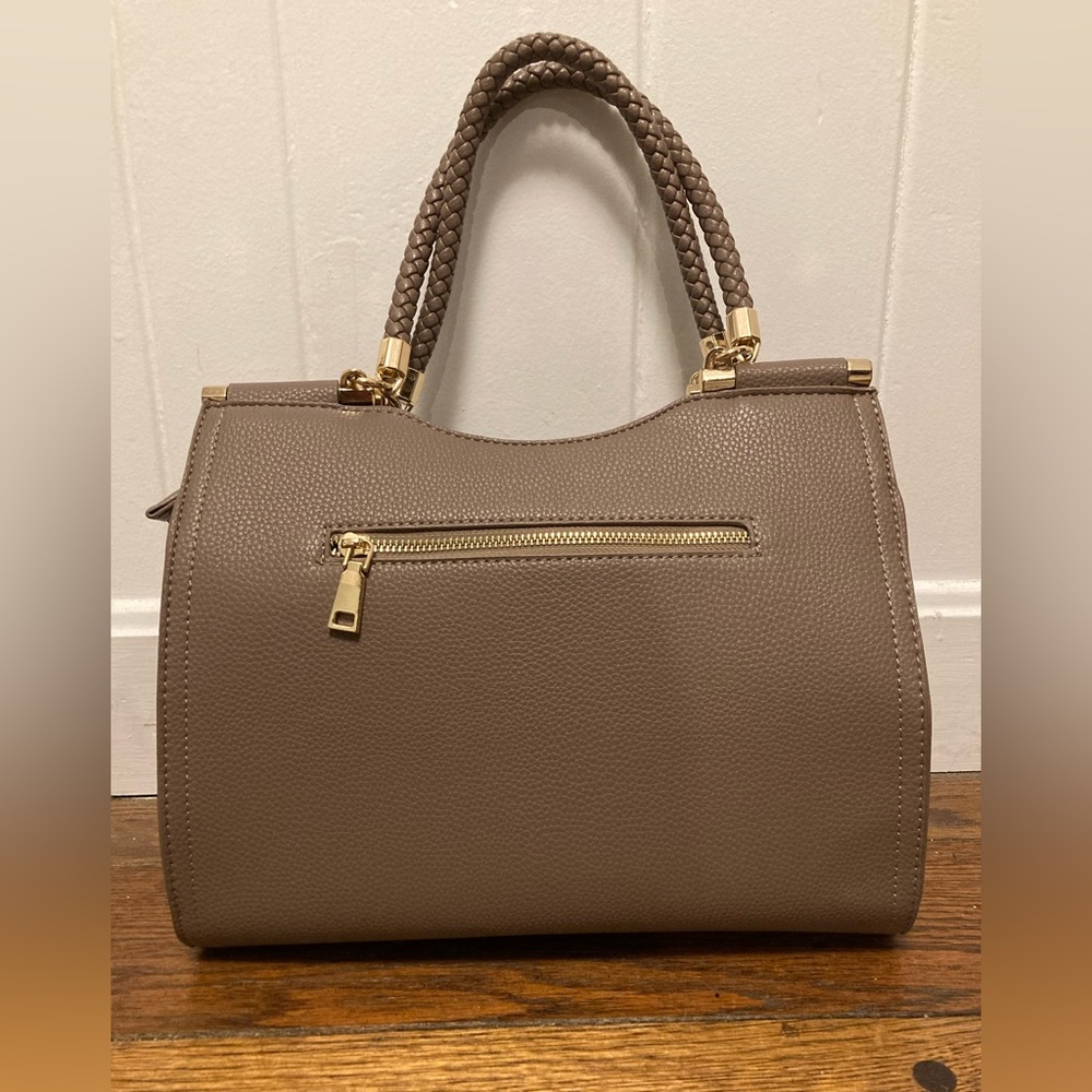 Elegant Taupe Satchel Bag